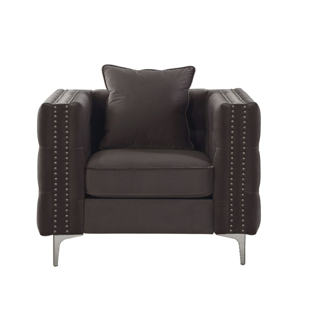 Gillian II - Chair - Dark Gray Velvet