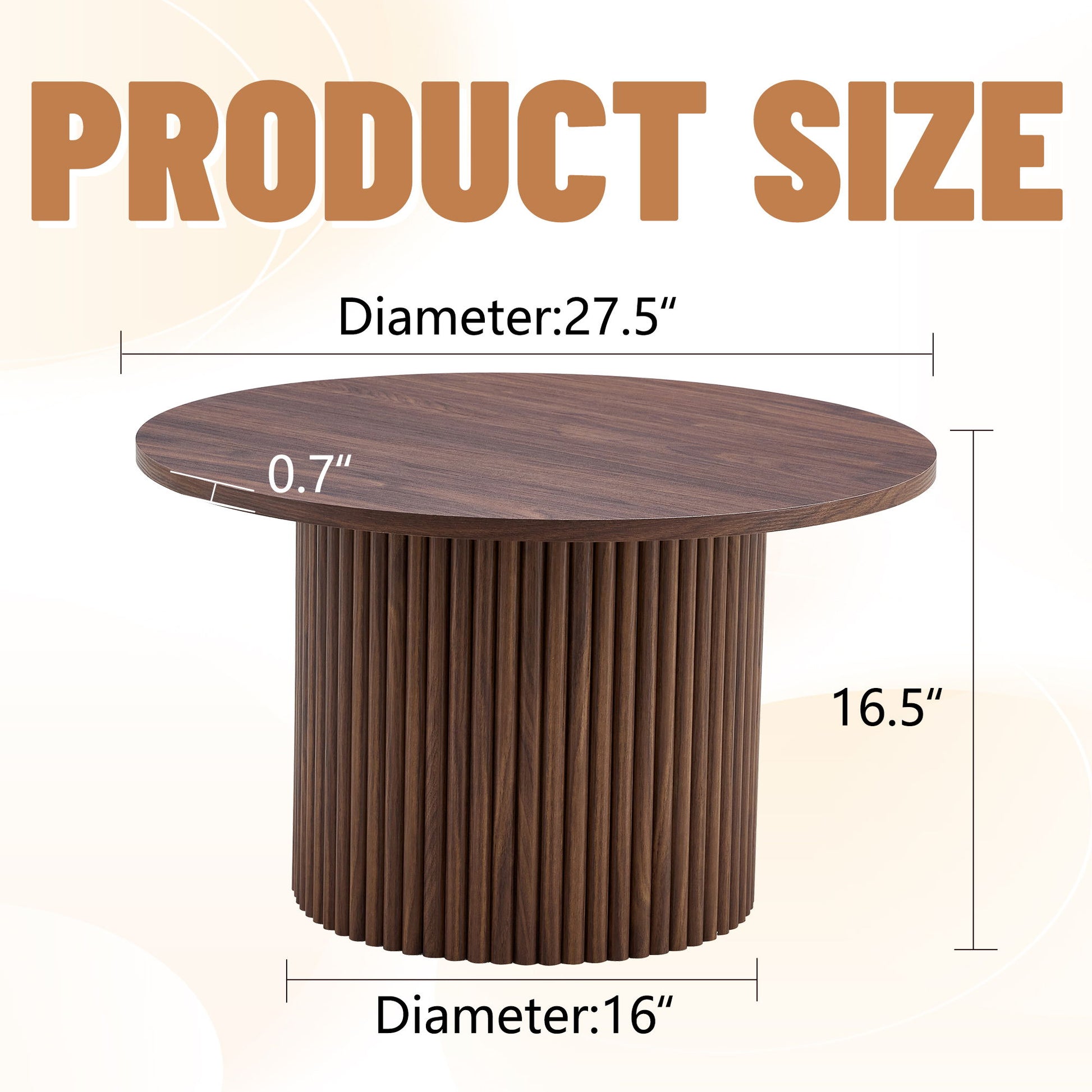 Modern Circular Coffee Table Cylindrical Design