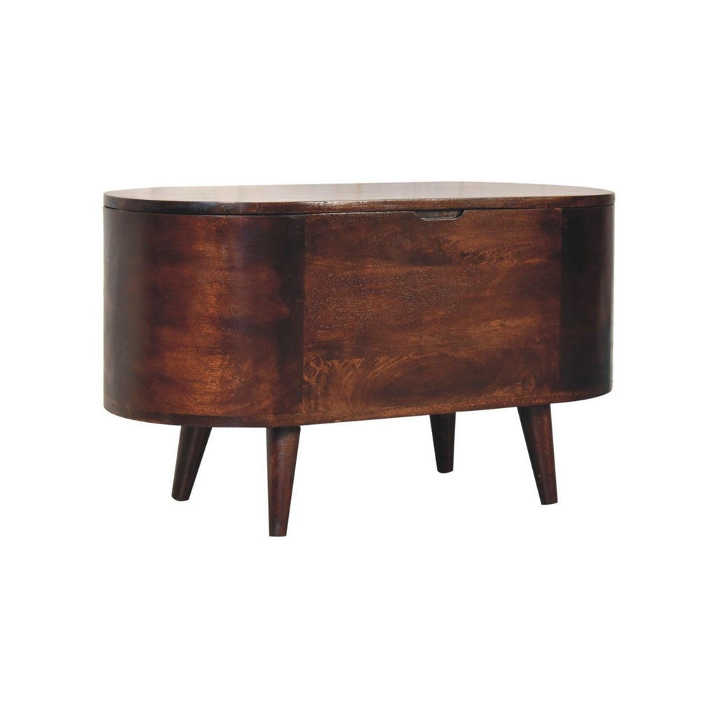 Rounded Lid Up Blanket Box