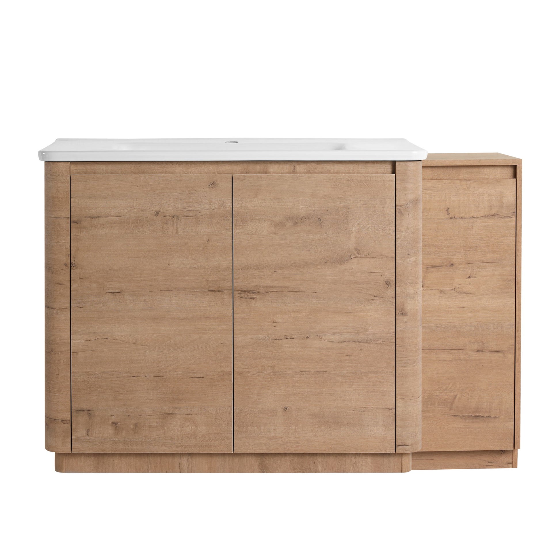 Freestanding Bathroom Vanity With Sink, 1 Small Storage Cabinet, Soft Close Door