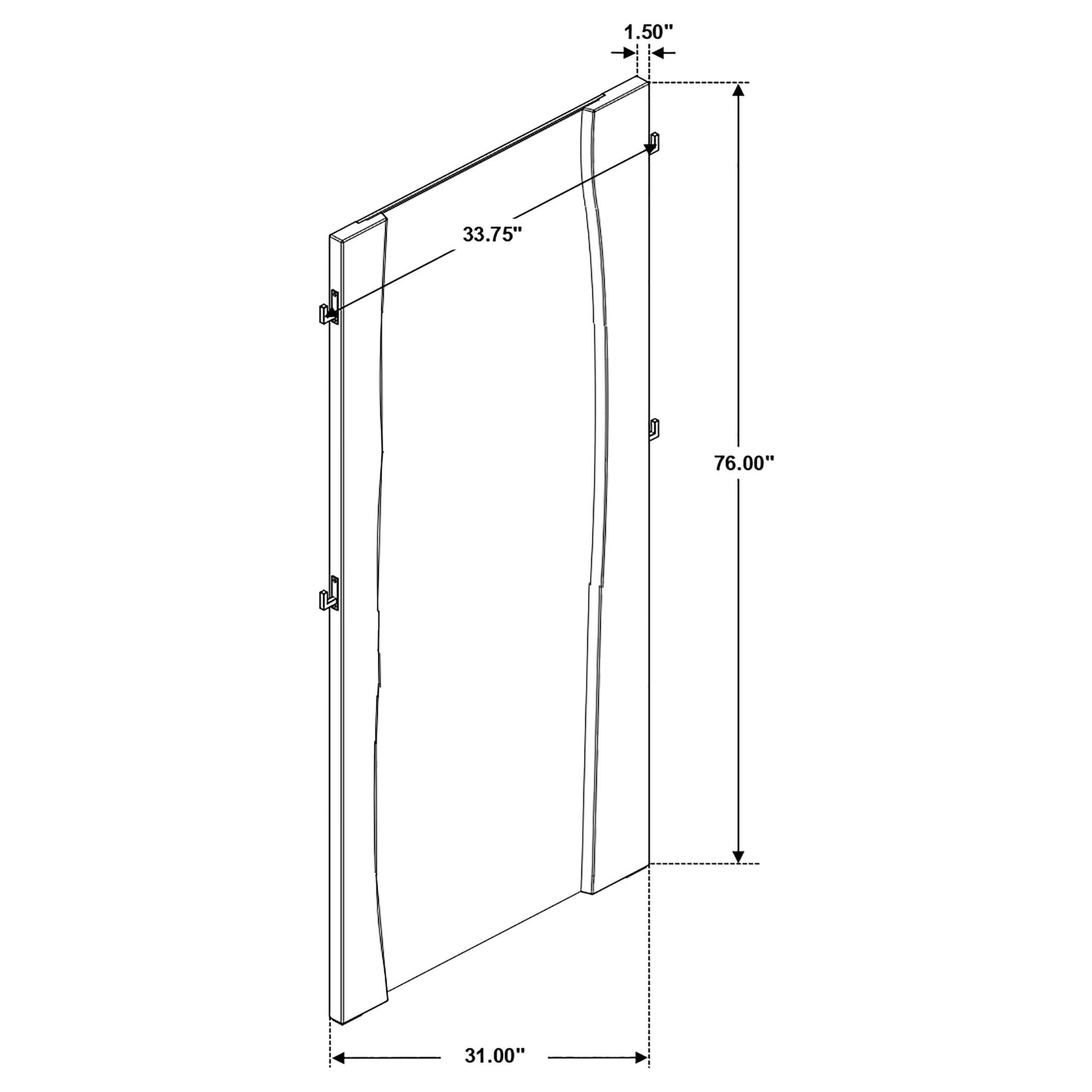 Beverly - Floor Mirror With Live Edge Design - Walnut