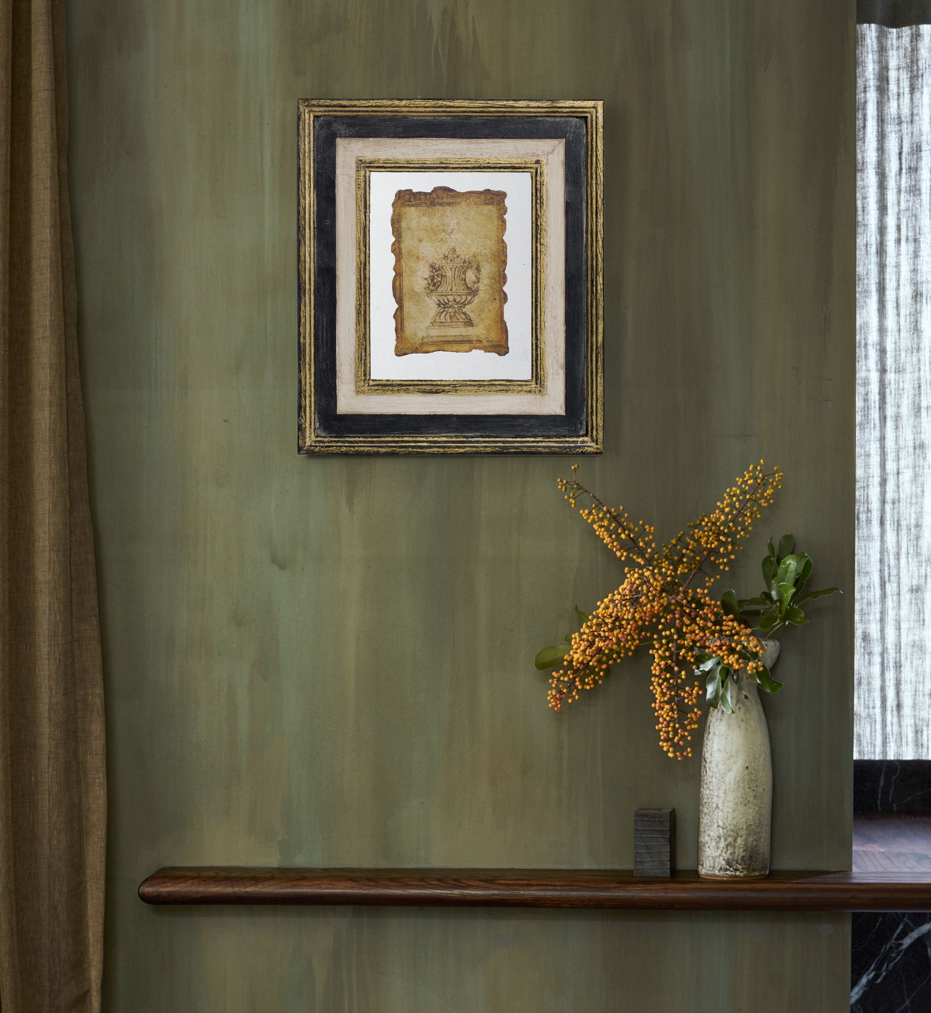 Lucian - Stylish Framed Antiqued Sculpture Print