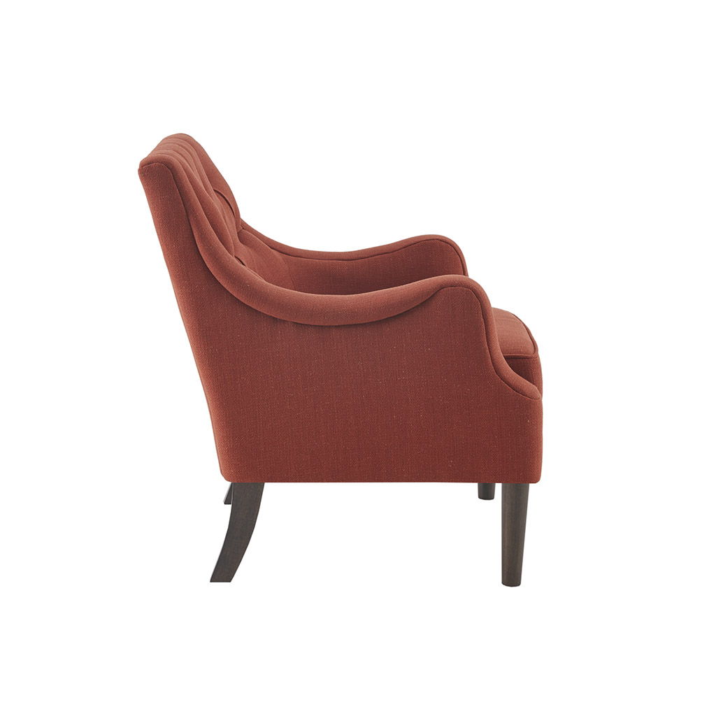 Qwen - Button Tufted Accent Chair - Spice