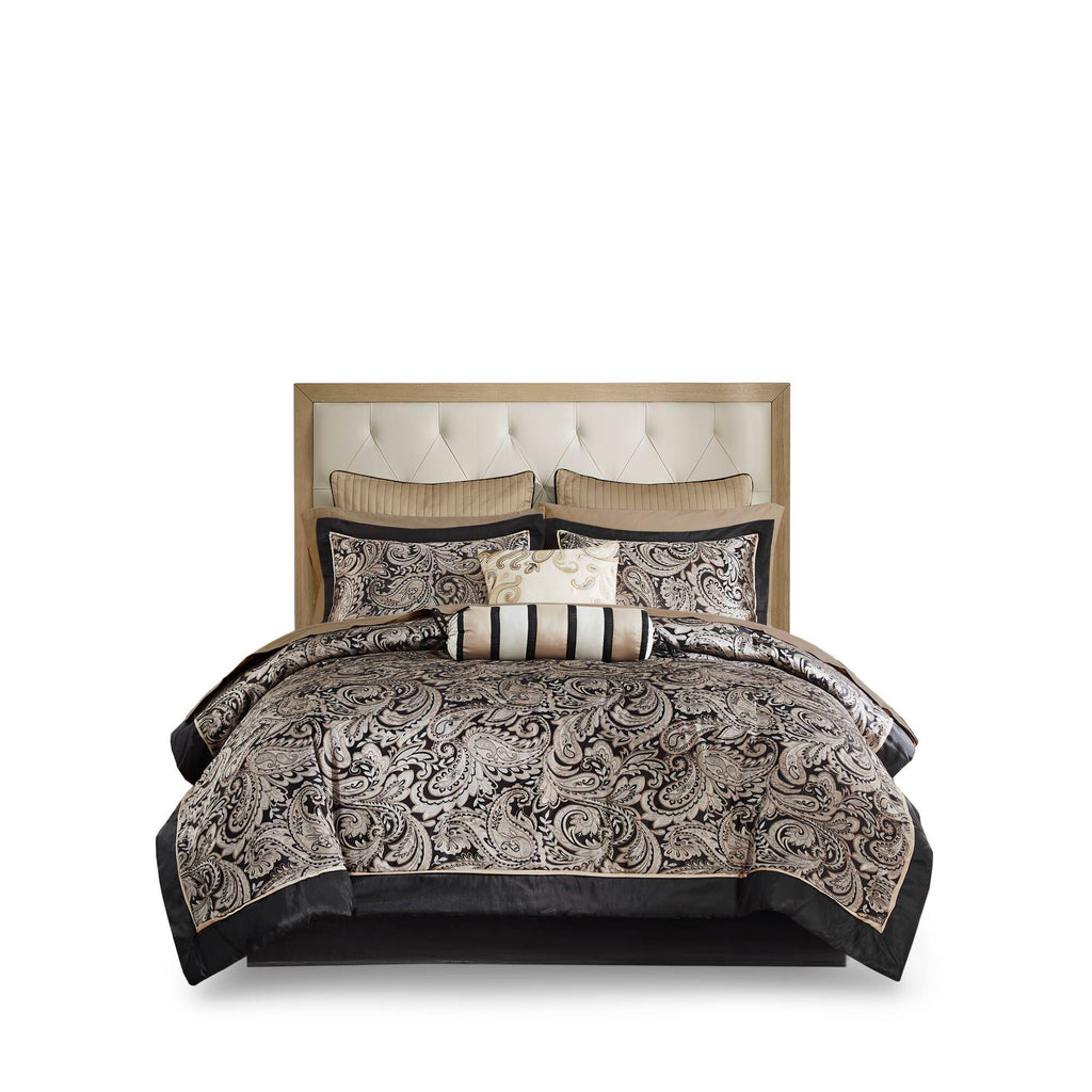 Aubrey - 12 Piece Complete Bed Set - Black