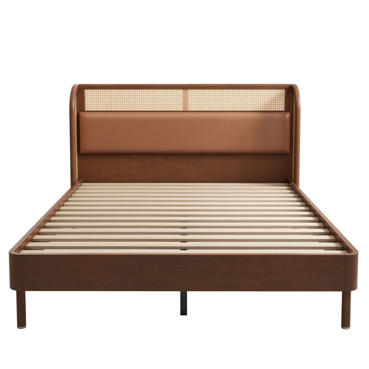 Gewnee - Queen Cannage Platform Bed - Walnut