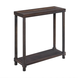 Narrow Side End Tables With Shelf (Set of 2)