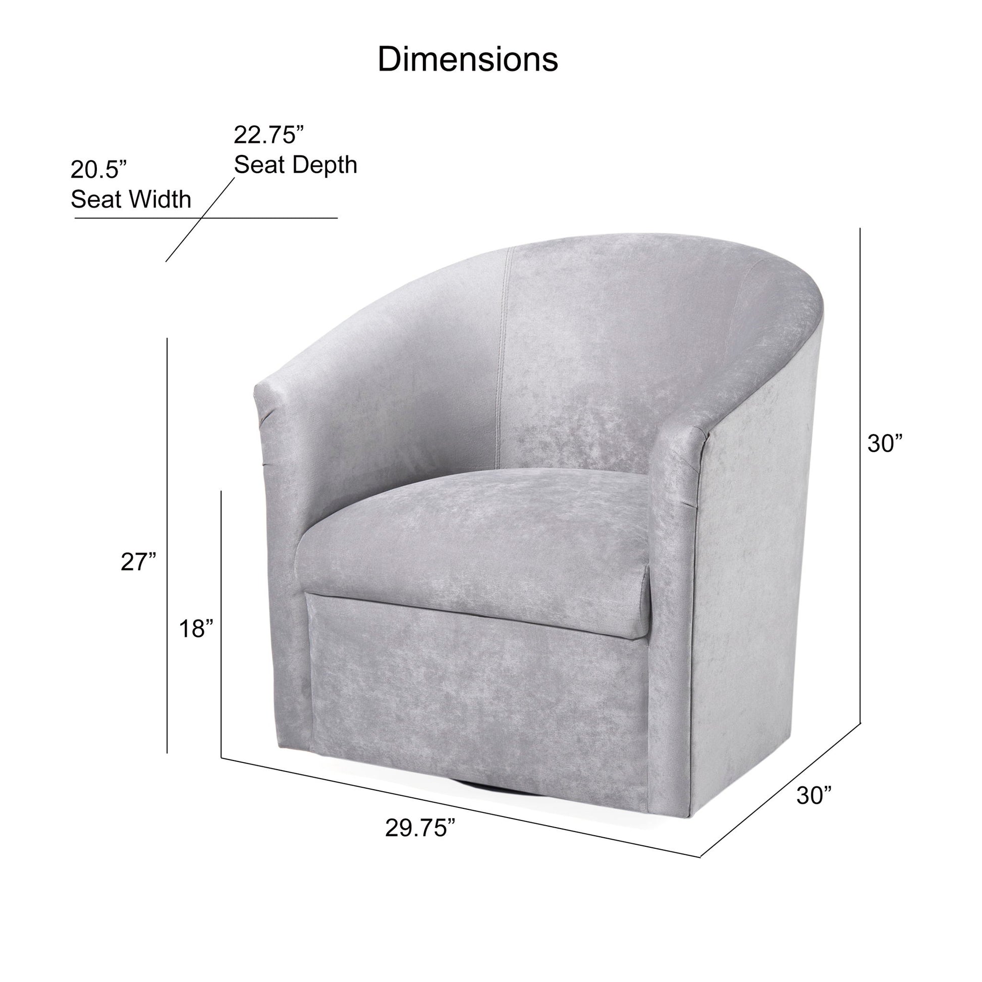 Eden - Swivel Chair With Microfiber Upholstery And Hardwood Frame