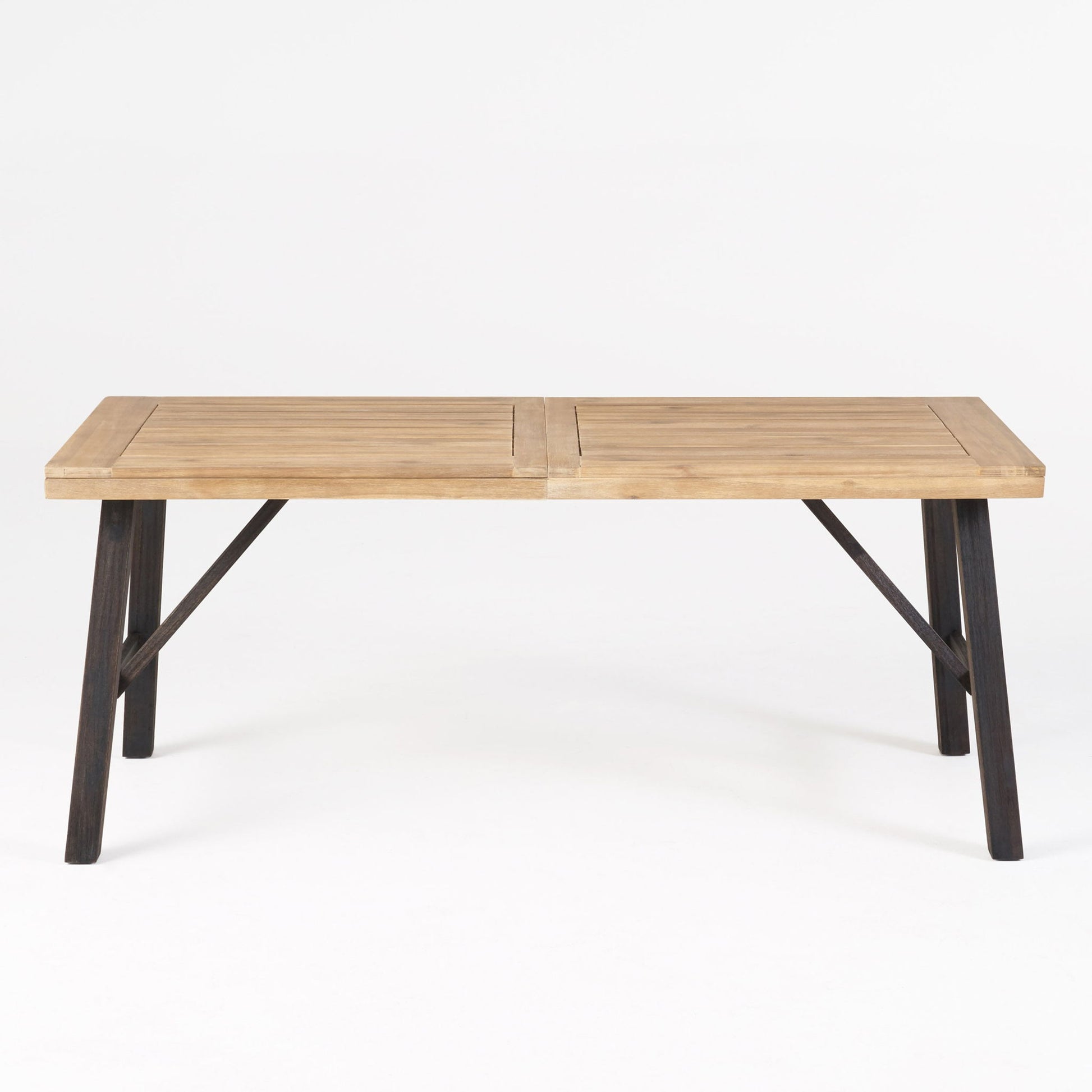 Outdoor Dining Set With 2 Bench And 1 Dining Table - Light Brown