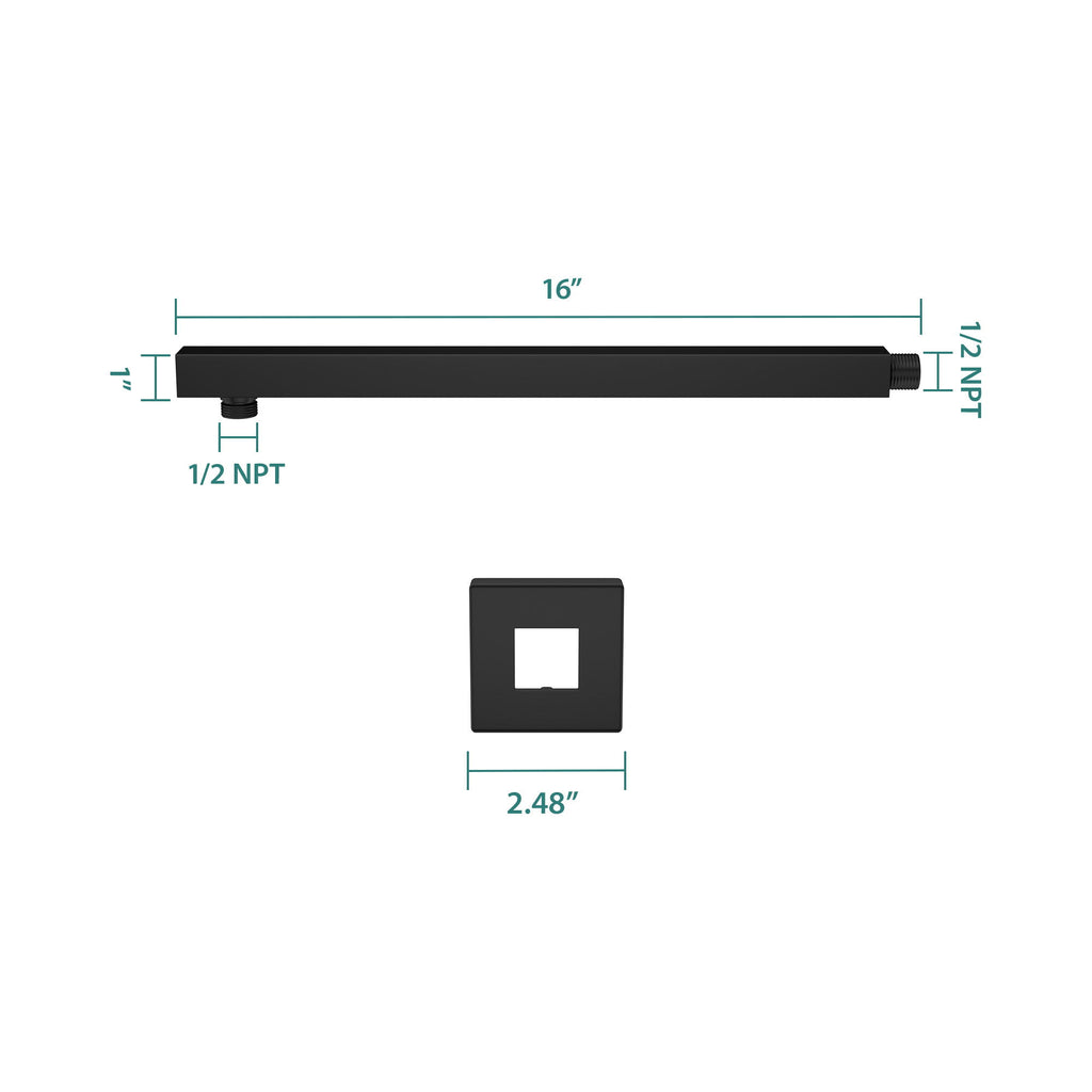 Wall Mounted Shower Arm With Flange