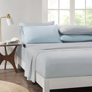 Alexis - Twin Comforter Set With Bed Sheets - Blue