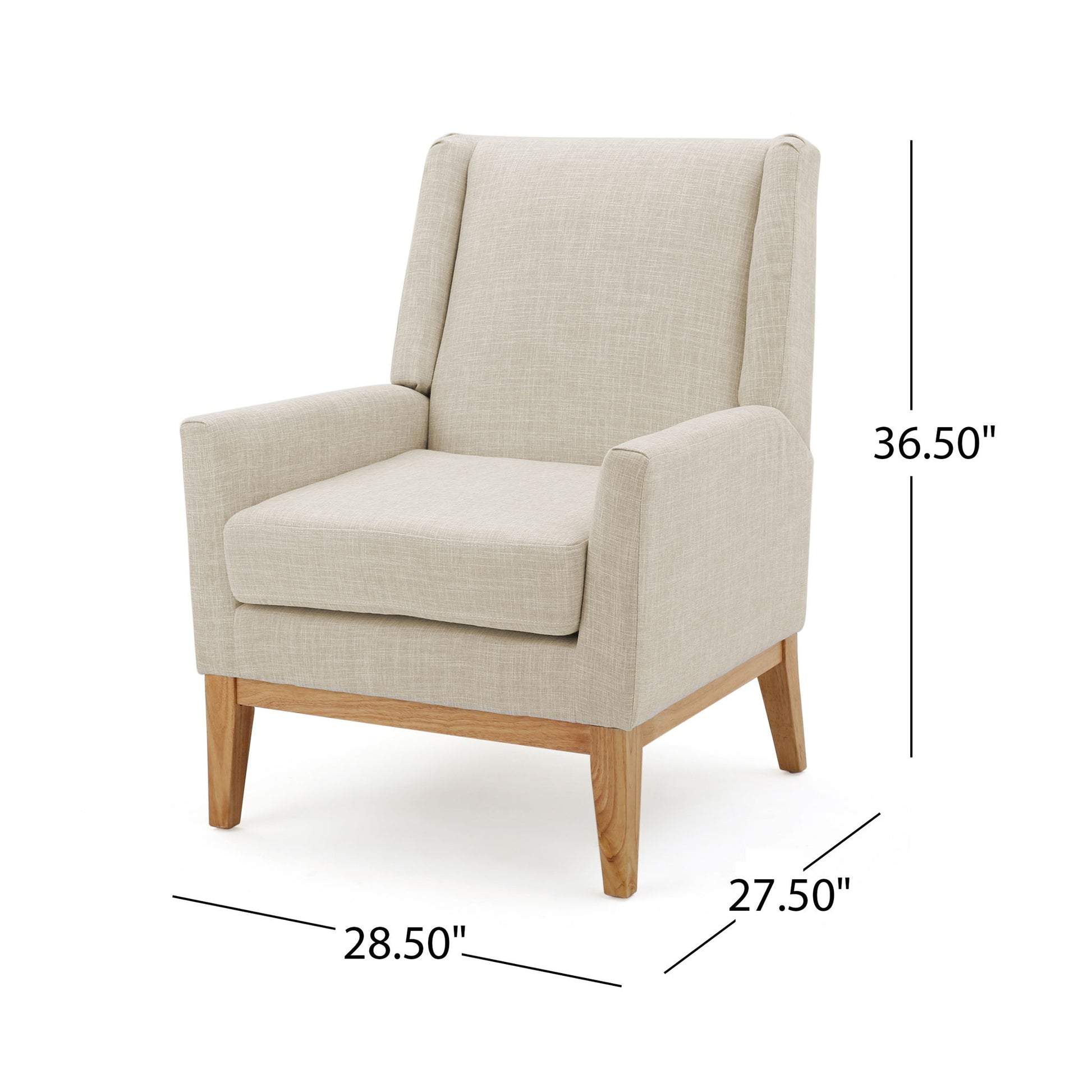 Modern Accent Chair With Padded Cushion Seat