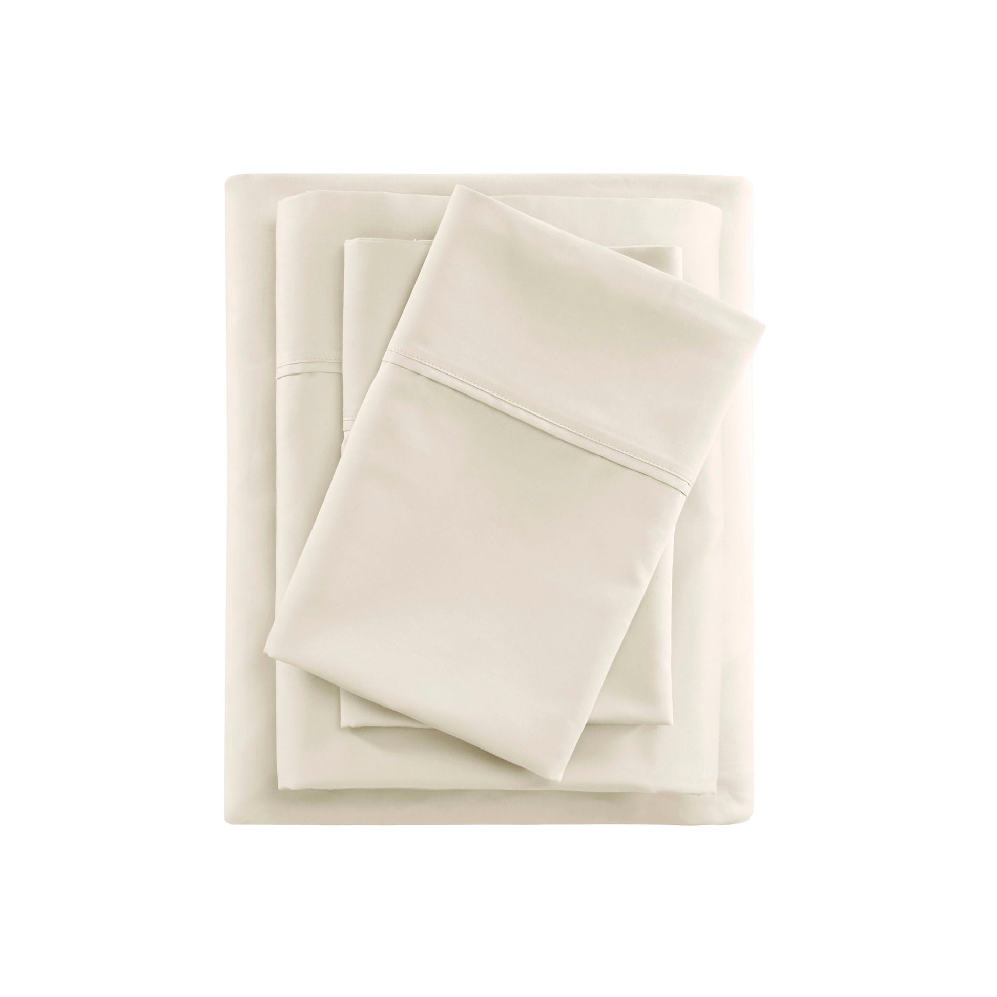 600 Thread Count - Cooling Cotton Blend 4-Piece Sheet Set - Ivory