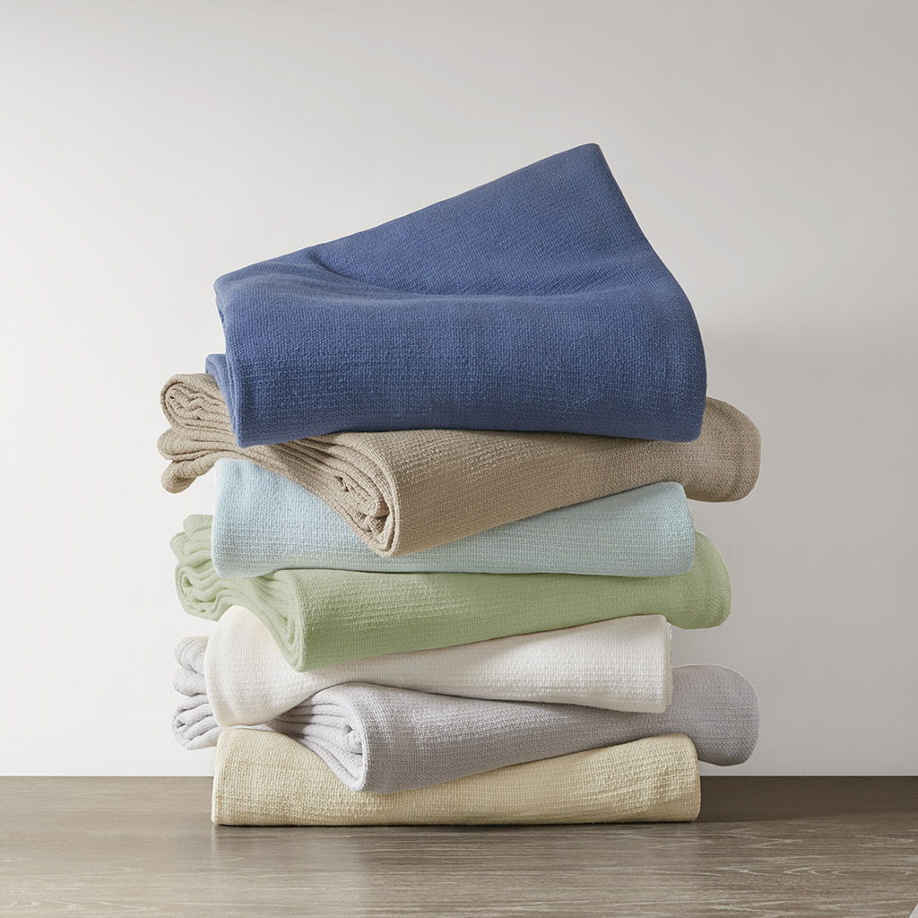 Freshspun Basketweave - Twin Blanket - Blue