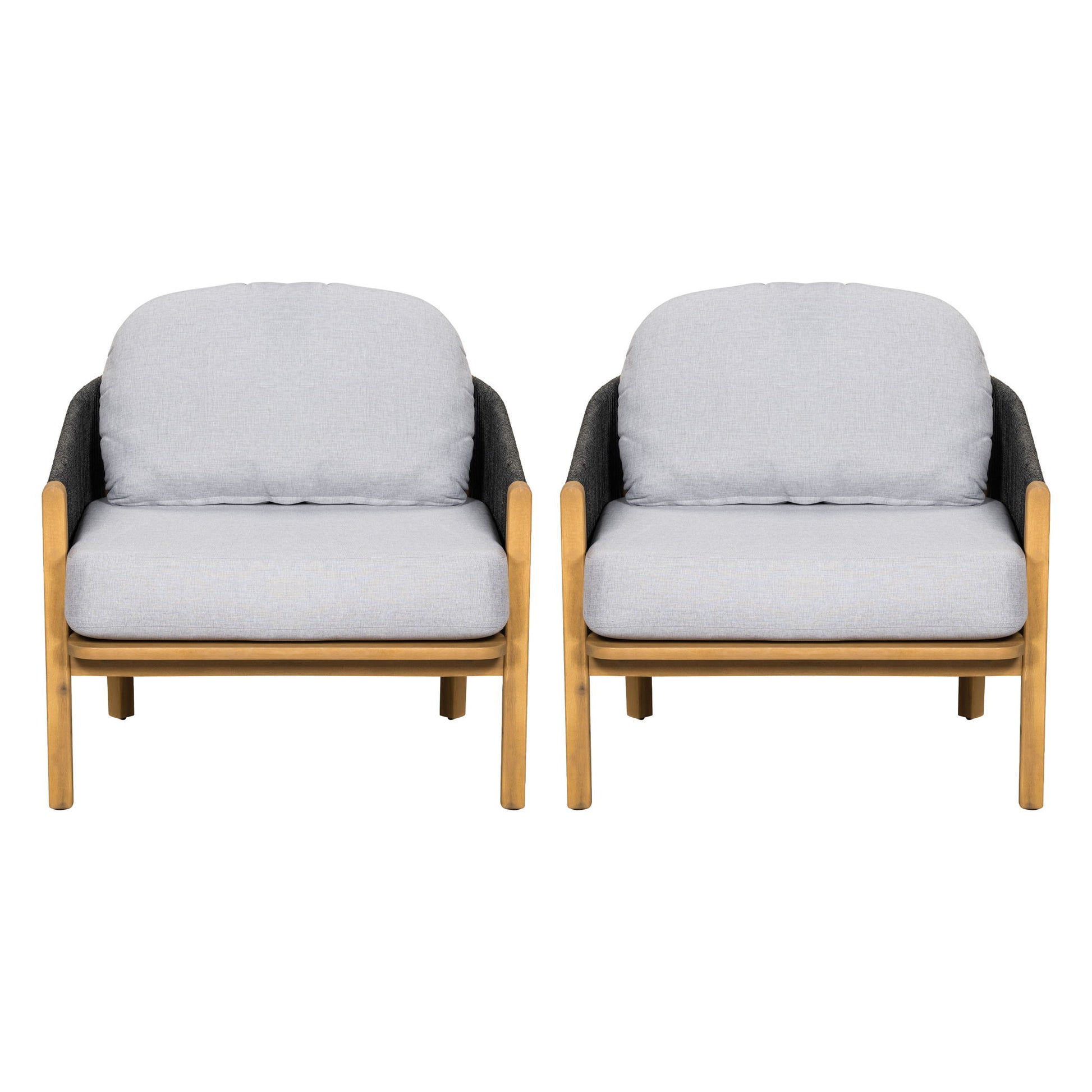 Grotta - Outdoor Wood Club Chair (Set of 2)