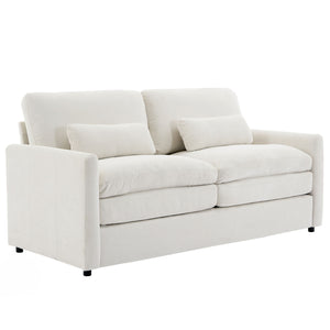 Cozy Upholstered Cushion Loveseat Sofa For Living Room