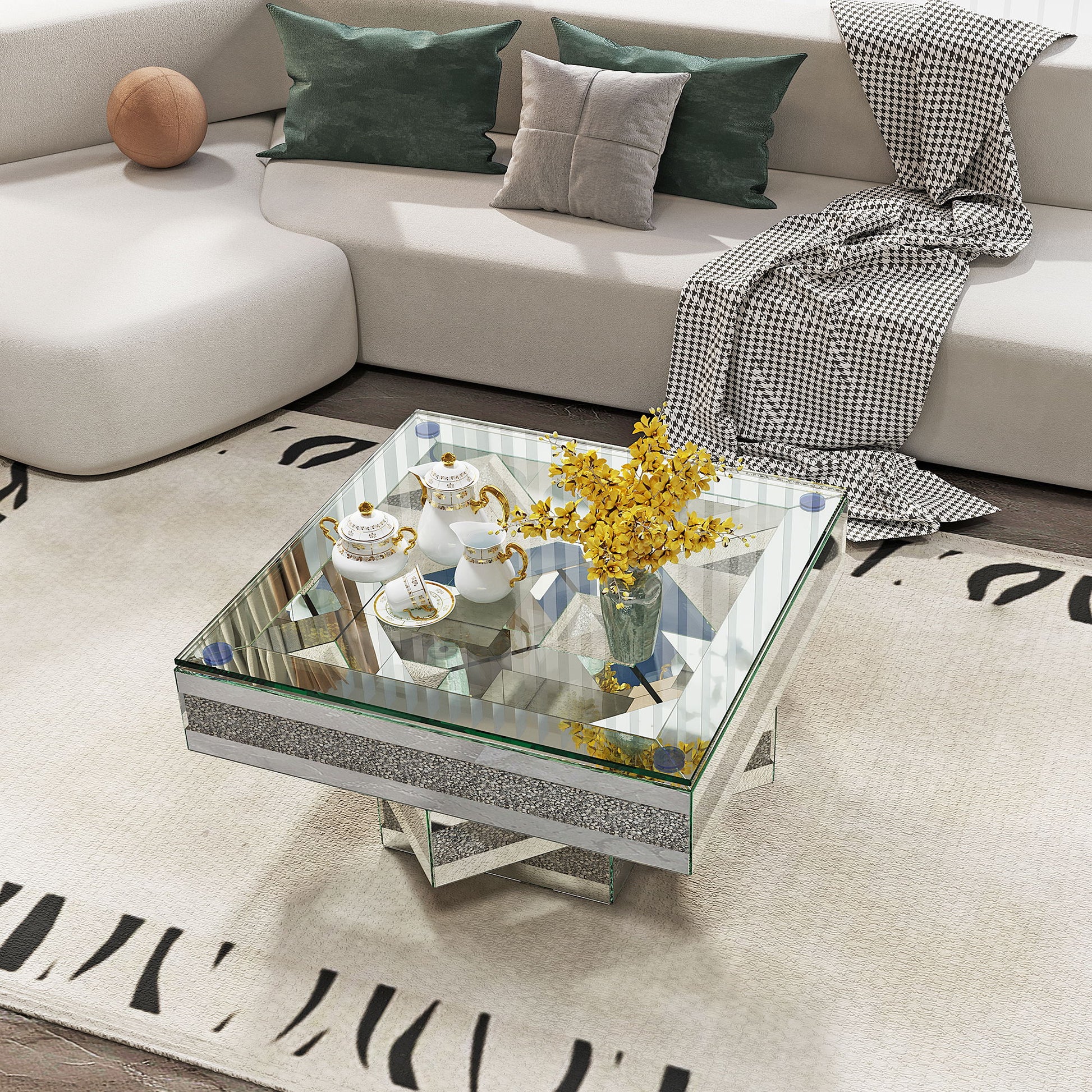 Coffee Table - Silver - Mirror