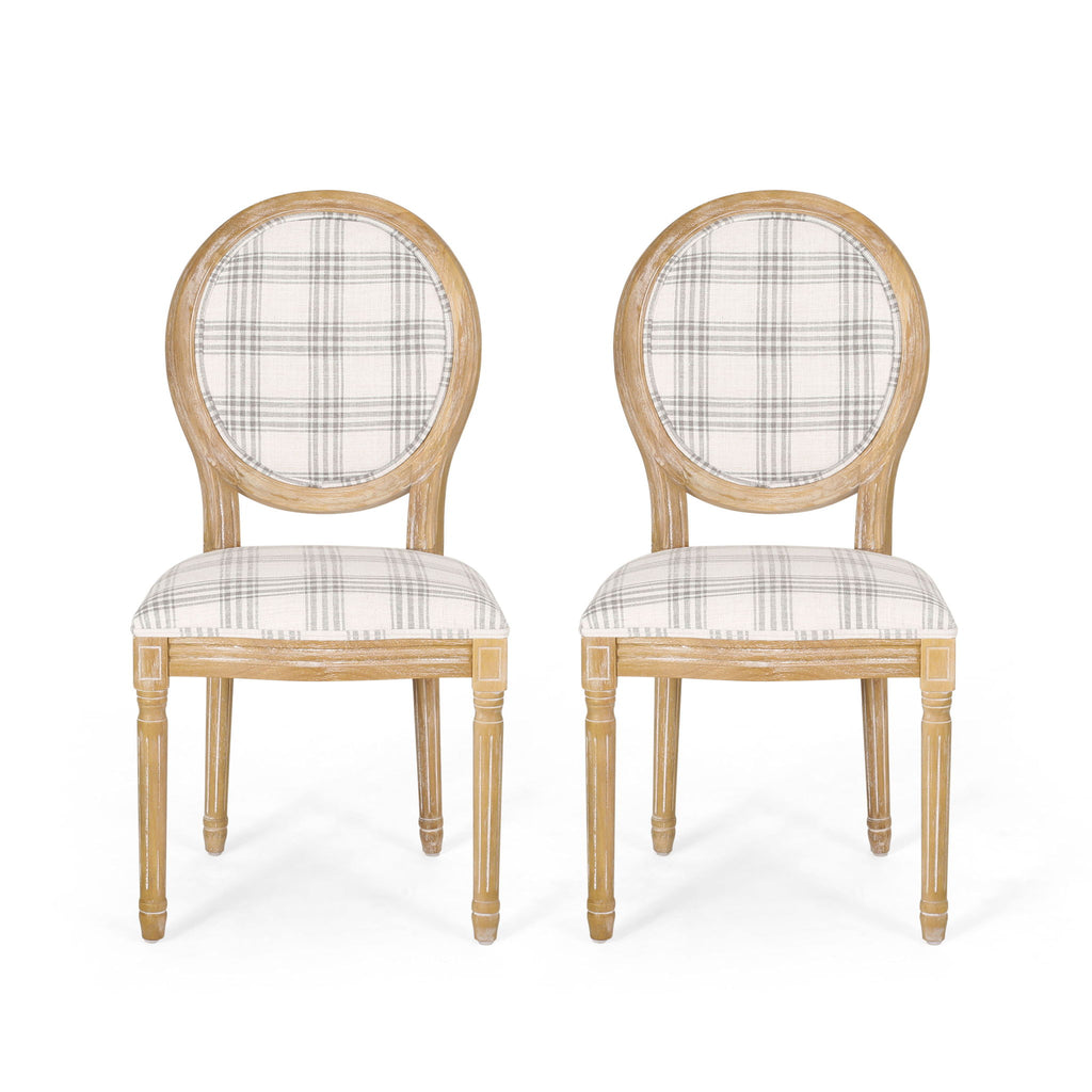 French Country Inspired Dining Chair With Iconic Round Backrest