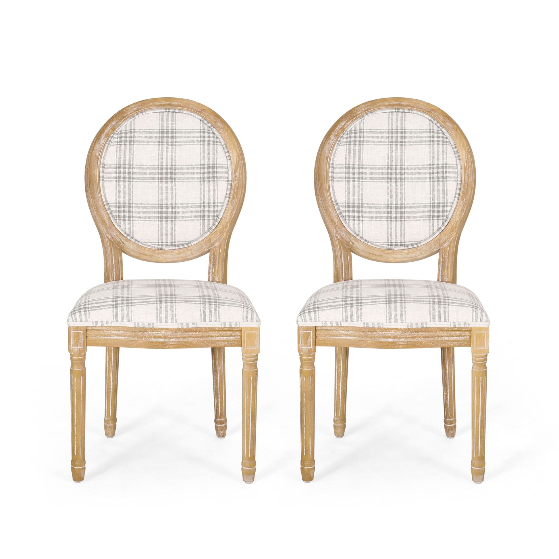 French Country Inspired Dining Chair With Iconic Round Backrest