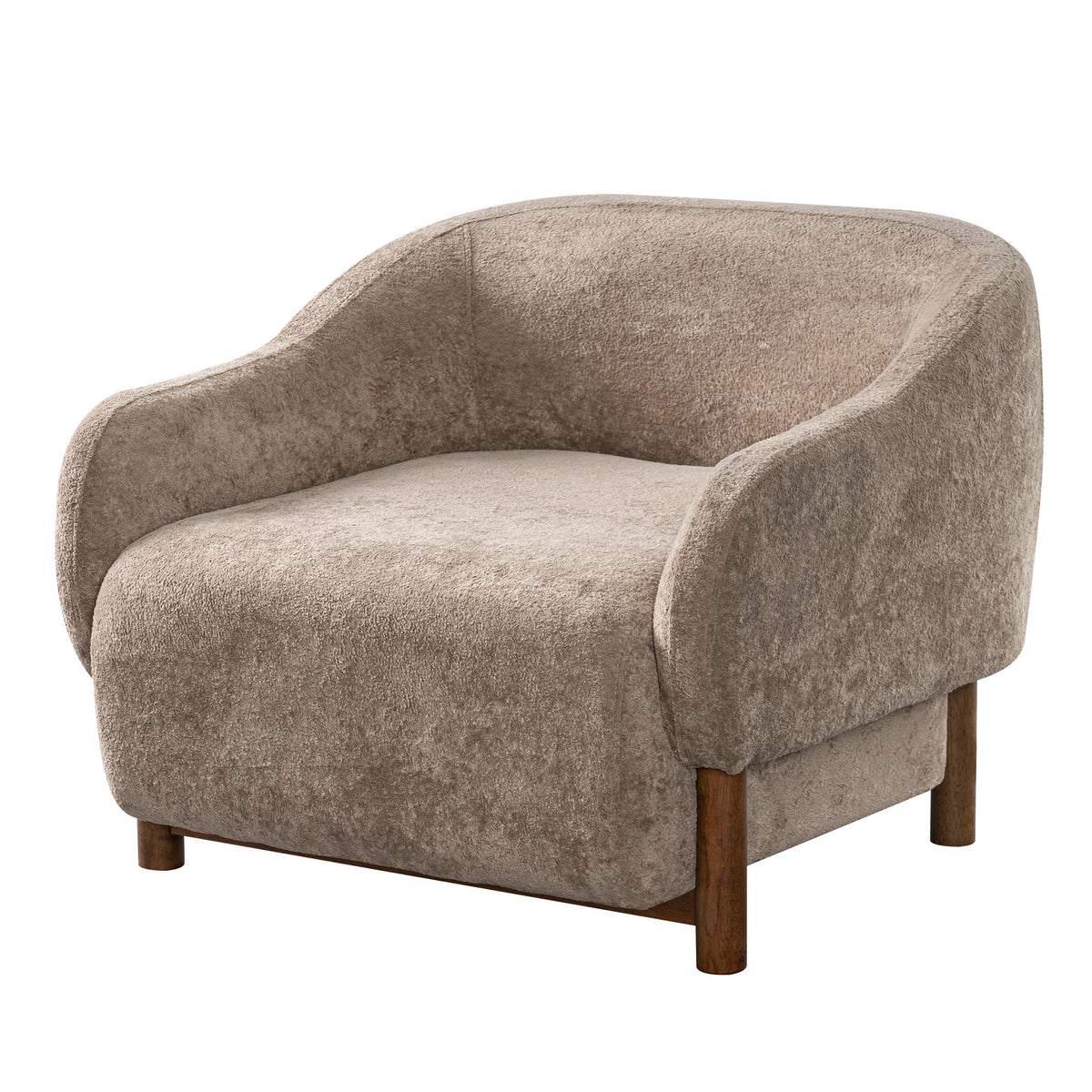 Modern Accent Chair With Recessed Arms And Tight Back
