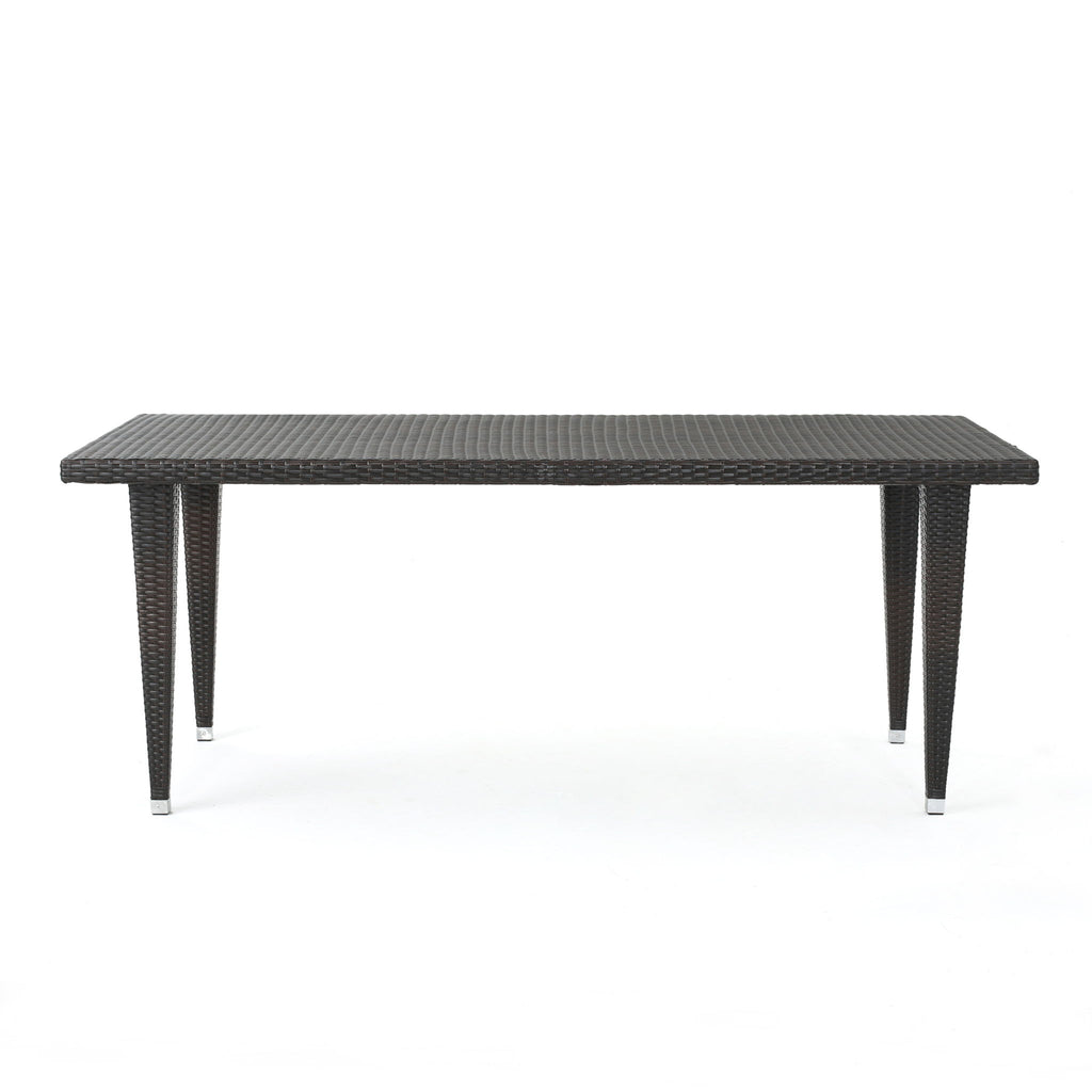 Reflect - Outdoor Dining Table With Rattan Cover - Dark Gray