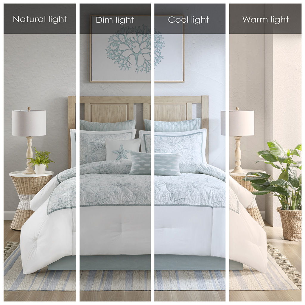 Maya Bay - Queen Comforter Set - White
