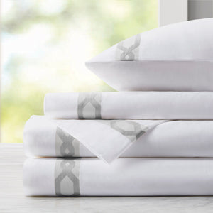 Signature Hem - Queen Sheet Set - Gray