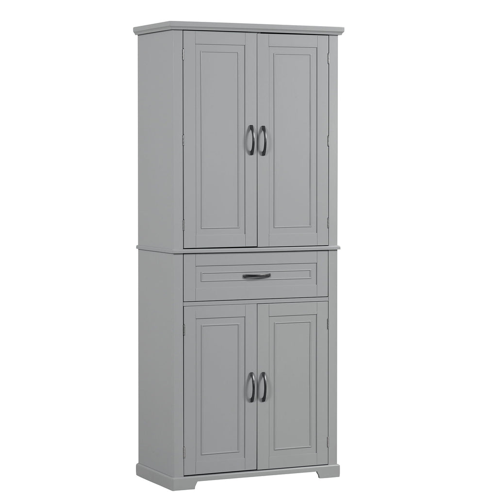 Bathroom Storage Cabinet With Doors And Drawer, Adjustable Shelf
