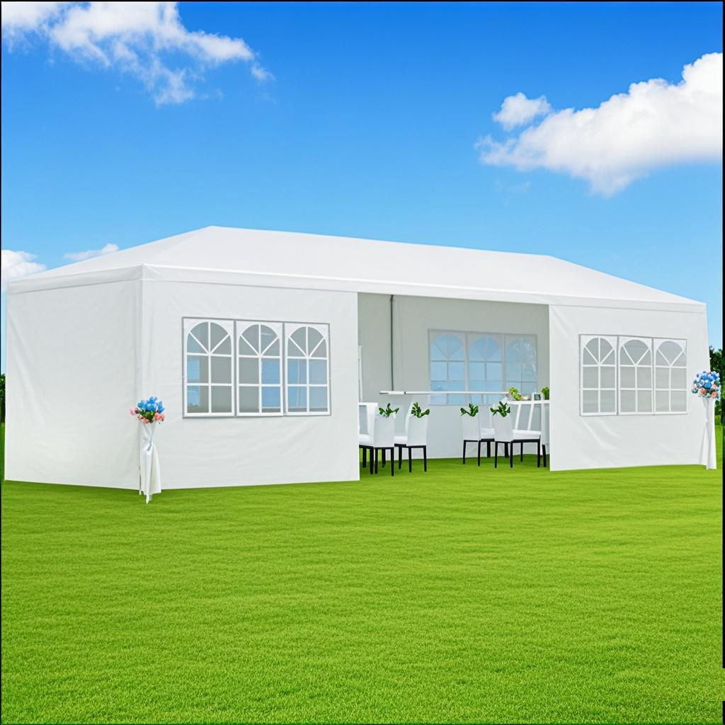 10X20' Outdoor Garden Gazebo Wedding Party Tent Canopy Marquee With Removable Sidewalls