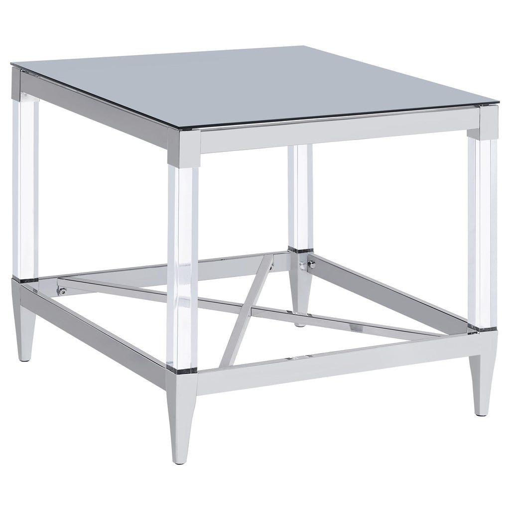 Wallingsford - 2 Piece Square Coffee And End Table Set - Chrome