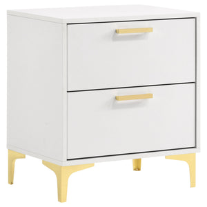 Karena - 2 Drawer Rectangular Nightstand - White