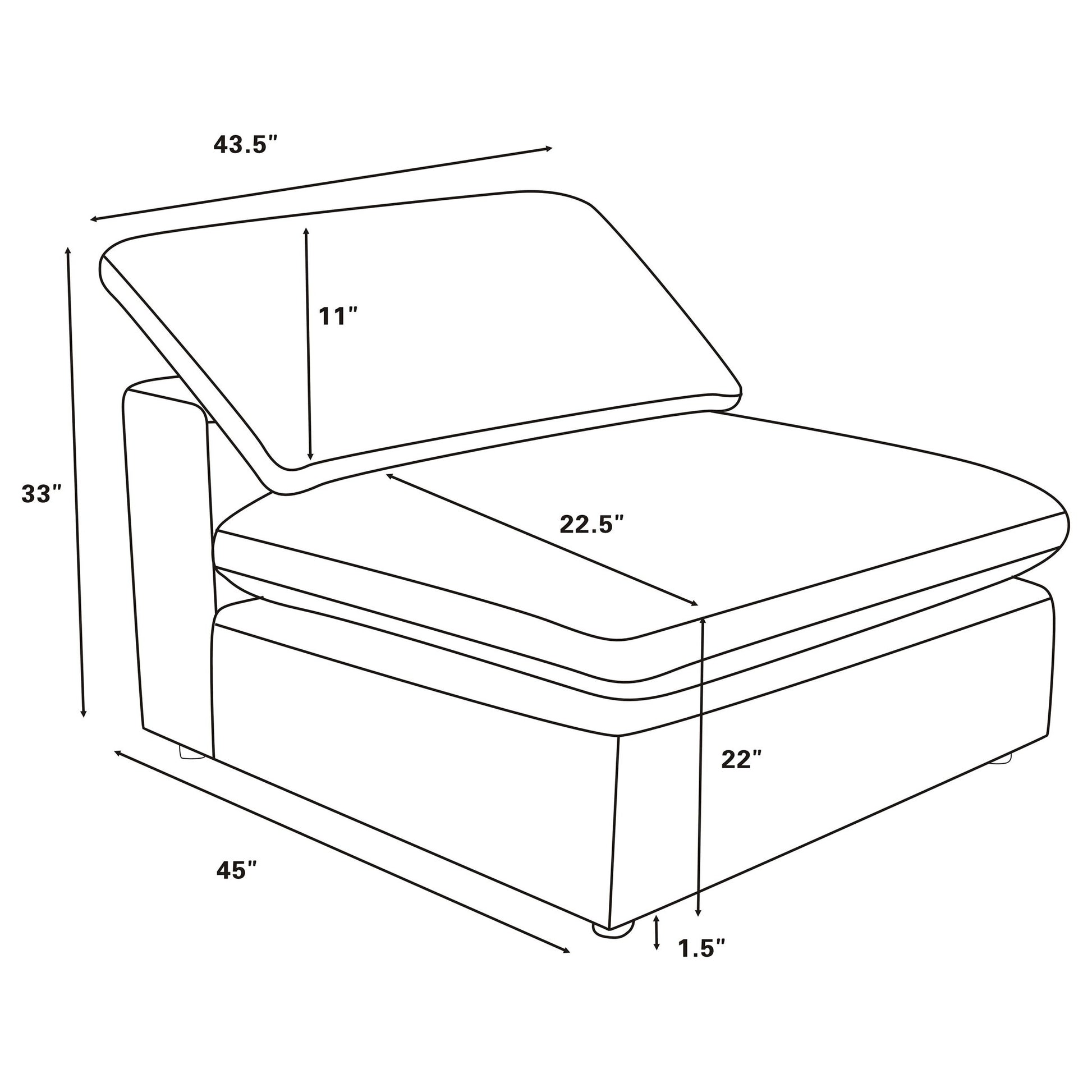 Segoura - Armless Chair