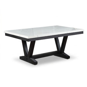 Dining Table With V - Legs Rectangular Furniture - Antique Black