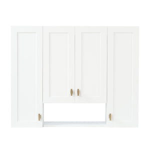 30" Bathroom Cabinet With 5 Adjustable Shelves, Wall Mounted Medicine Cabinet - White