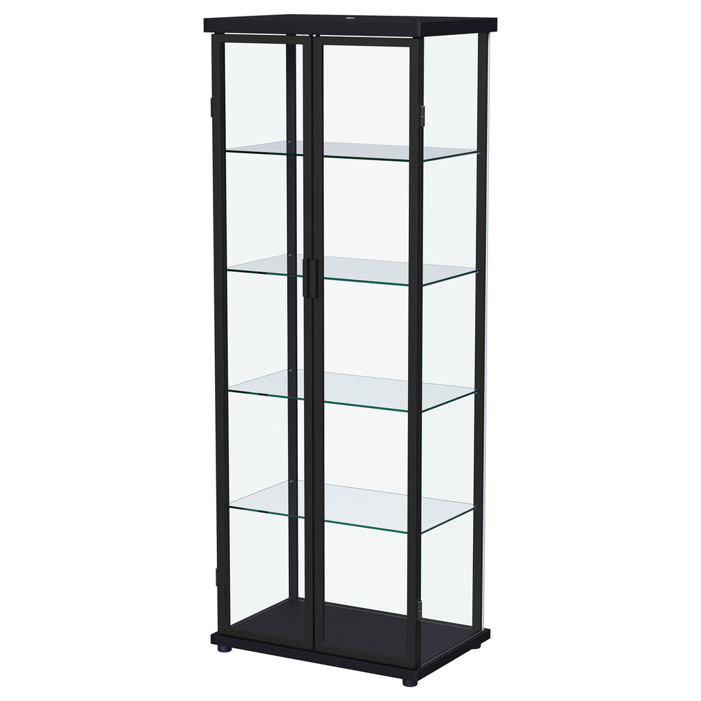 Nevra - 4 Shelf Display LED Curio Cabinet