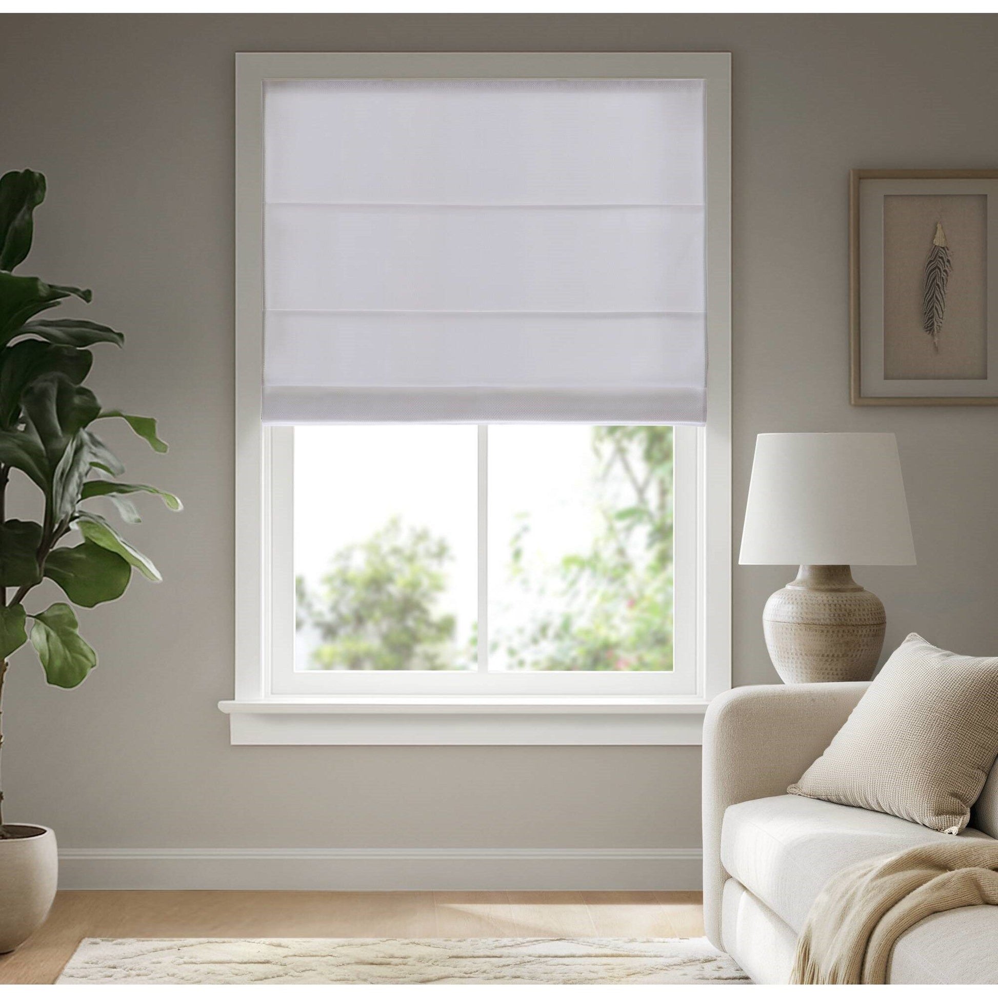 Galen Matte - 23x64" Cordless Roman Blind Galen Matte Fabric - Matte White