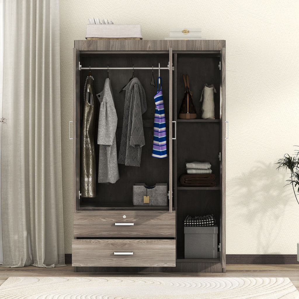 3 Door Wardrobe With 2 Drawers