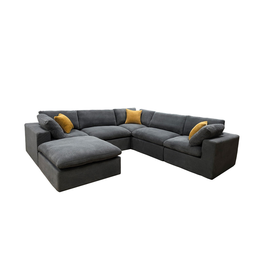 Custom Configuration Modular Sectional & Toss Pillows