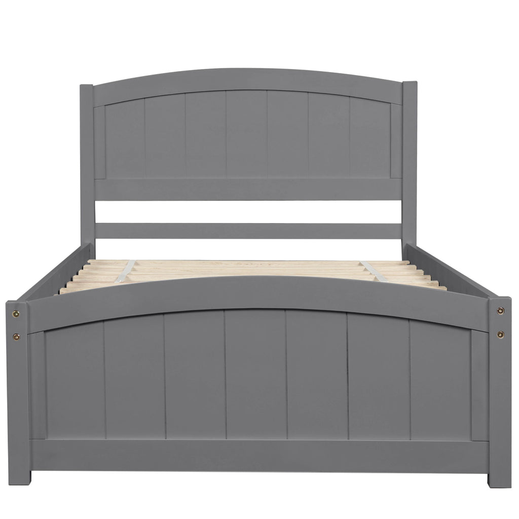 Platform Bed & Headboard, Footboard And Wood Slat Support