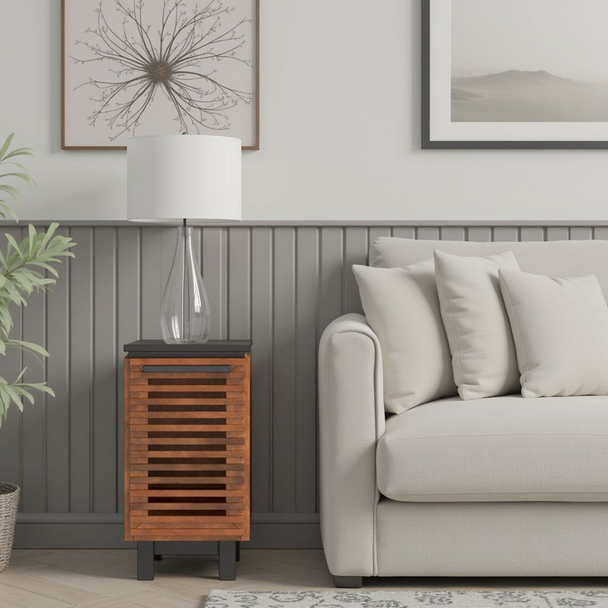 Chairside Table - Black / Bourbon