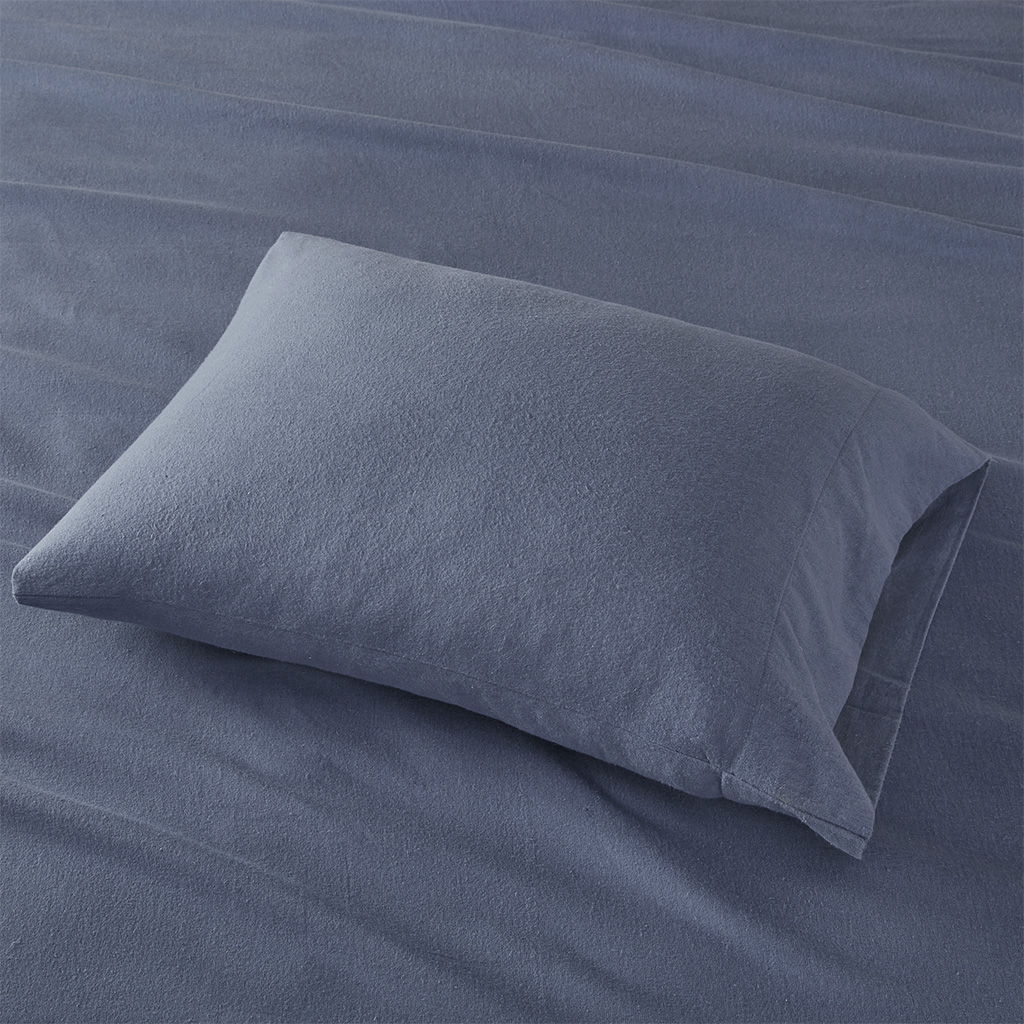 Cozy Flannel - Sheet Set - Blue Solid