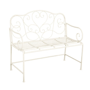 Sunnydaze - Outdoor Garden Bench - Matte White