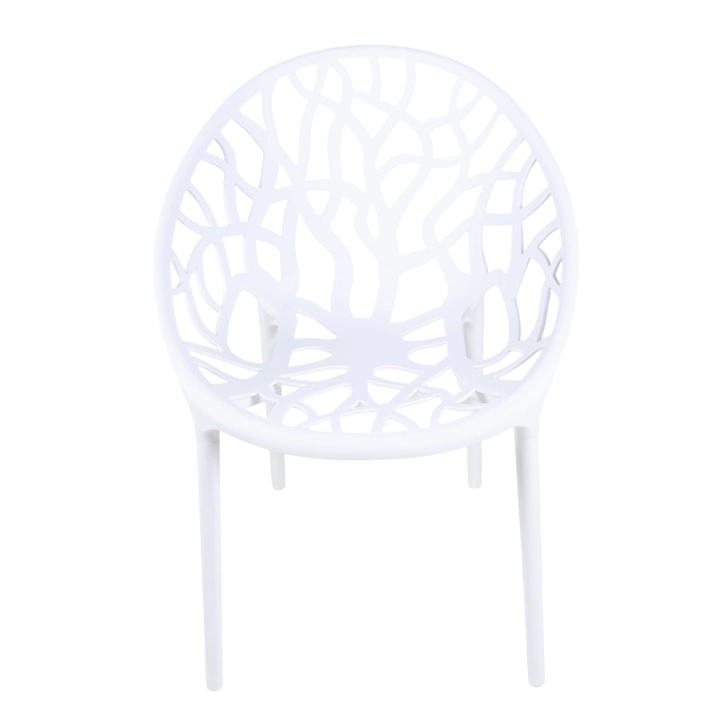 Dining Chair, Transparent Shell Design For Home (Set of 4) - White