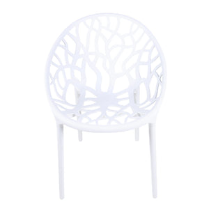 Dining Chair, Transparent Shell Design For Home (Set of 4) - White