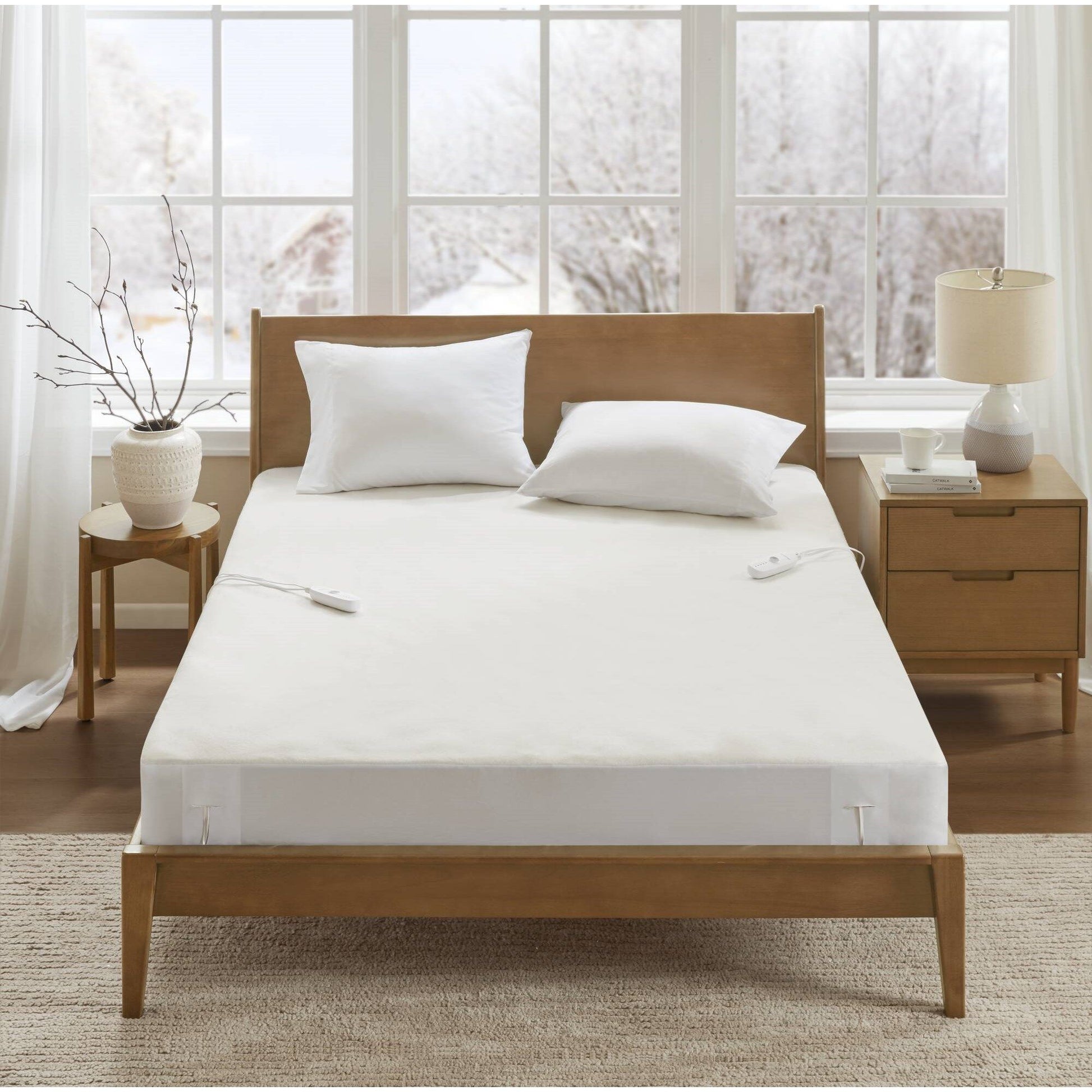 Nonwoven - King Heated Mattress Pad - White