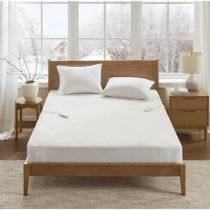 Nonwoven - Queen Heated Mattress Pad - White