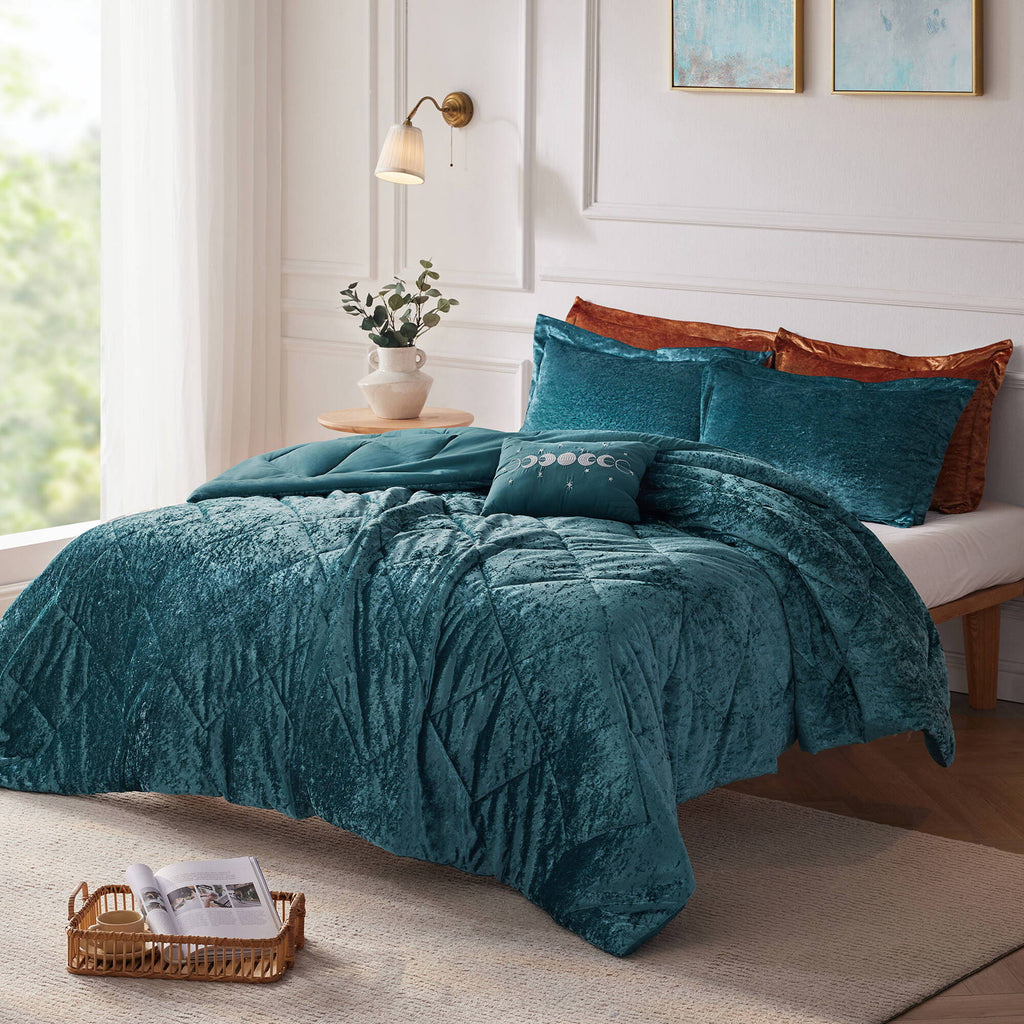 Felicia - Twin Comforter Set - Teal