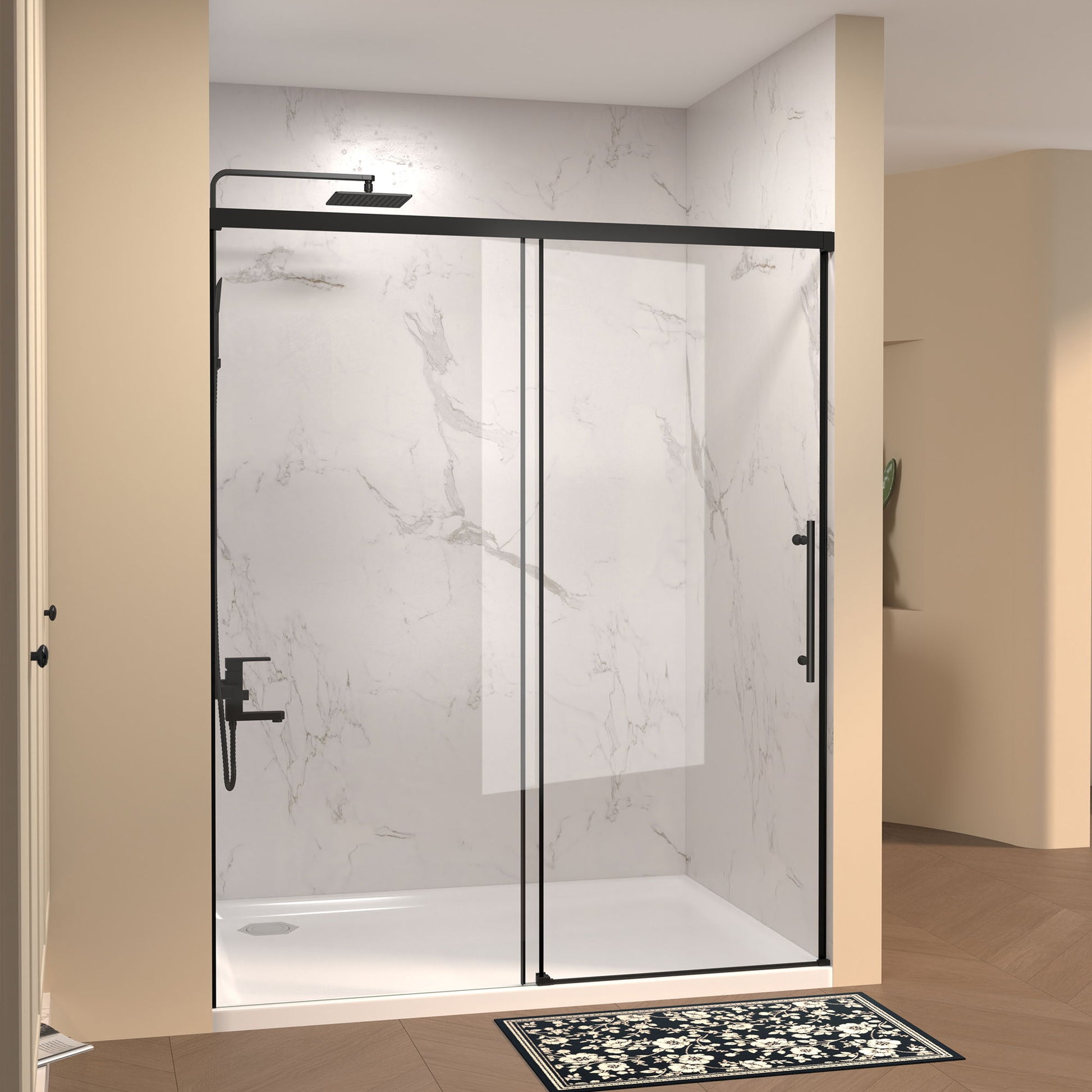 Frameless Single Sliding Shower Door