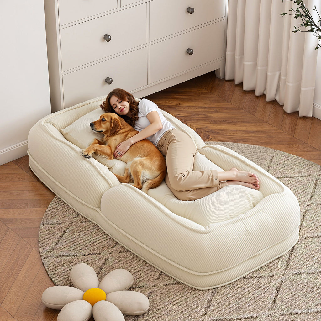 Upholstered Human Dog Bed For Adults And Pets