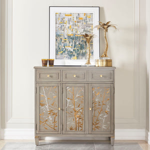 Dauphin - Handpainted Entryway Storage Cabinet - Gray