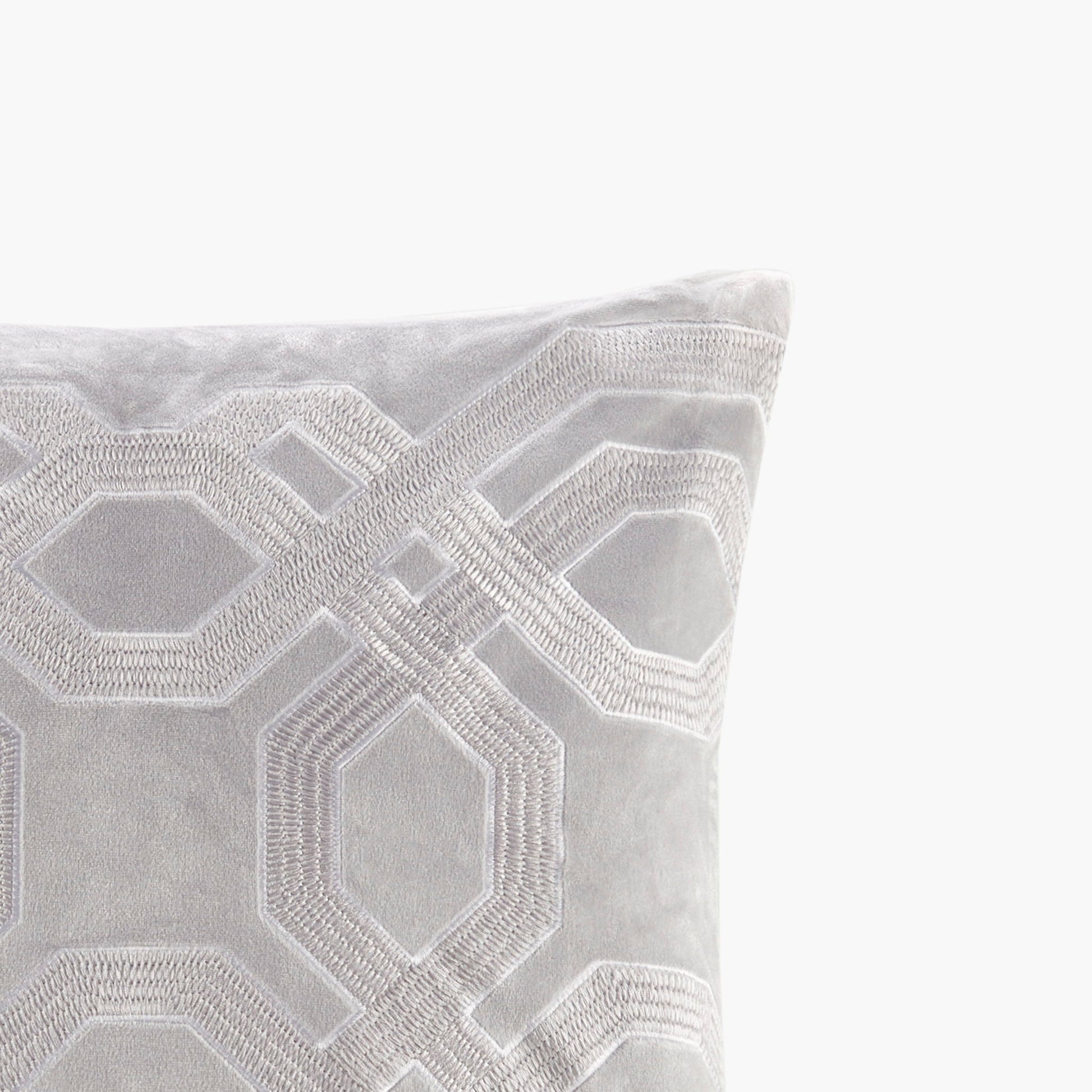 Biron - Square Decor Pillow - Silver